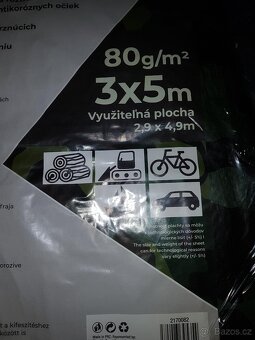 Plachta nepromokavá 4x4 m standard modrá (55 g/m2 - 3