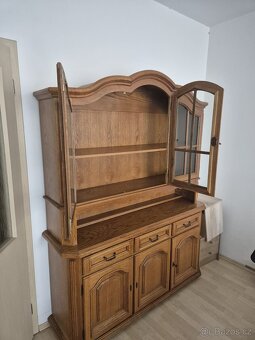 Dubová 3 dveřová vitrína - 3