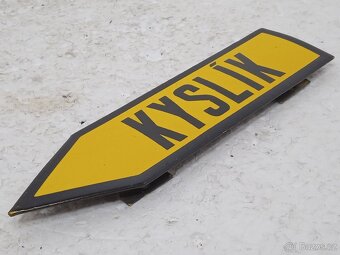 KYSLÍK - Retro smaltovaná cedulka - 19cm - 3