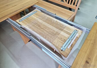 Sleva - nový rozkládací stůl dub masiv - až pro 12 osob - 3