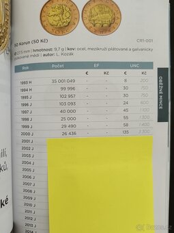 50kč 2000 vzácný ročník - nízký náklad - 3