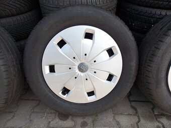 4ks orig. 16" plech disků Audi + letní pneu 205/60 R16 - 3
