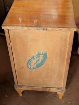 Noční stolky, starožitné, 30.-tá léta 20. století - 3