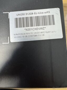 MINISFORUM UM250 – AMD Ryzen, 16 GB RAM, 512 GB SSD - 3