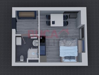 Exkluzivní pronájem nízkoenergetického bytu 1kk(26m2) s výta - 3