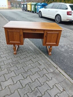 masivní psací stůl, dub rustik - 3