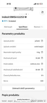 Pračka Indesit BWSA 61253W EU - 3