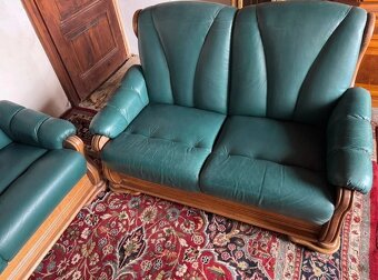 Dubová rustikální kožená souprava 3+2+1,3332 - 3