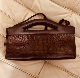 Dámská starožitná kabelka z krokodýlí kůže - 3