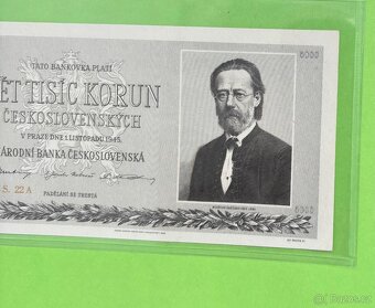 Vzácna 5000 Kčs 1945 do obloučku - 3
