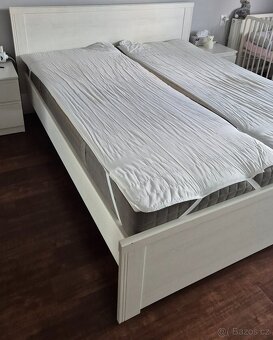 Postel IKEA 160x200 + rošty + matrace zdarma - 3