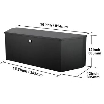 Uzamykatelný plechový box Vevor v original obalu - 3