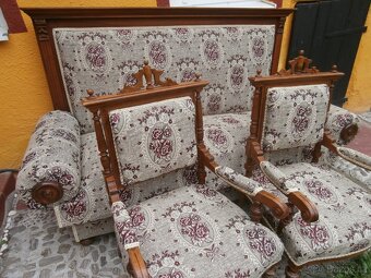 Starožitna sedačka,pohovka + 2křesla - 3