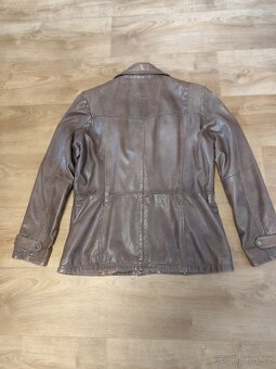 Dámská hnědá kožená bunda vel. 42 - 3