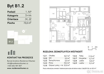 Prodej bytu 3+kk, Chlumec nad Cidlinou, Hradec Pardubice - 3