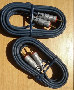 audio kabel cinch / cinch 1,5m 4 kusy + 2 ks jack 3,5 - 3