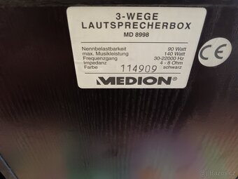 3pásmový reproduktory Medion MD 8998 140 Watt - 3