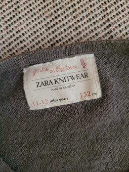 Dívčí šedý bolero svetr zn. Zara, vel. 146-152 - 3