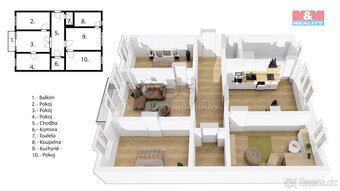 Prodej bytu 4+1, 76 m², Pardubice, ul. Chemiků - 3