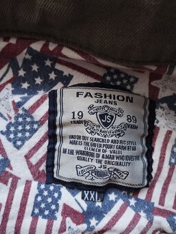 Kratší khaki džínová bunda vel. XXL - 3