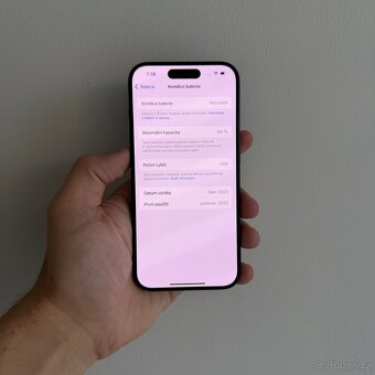 APPLE IPHONE 15 PRO 512GB MODRÝ TITAN-BATERIE 90%-ZARUKA - 3