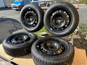 Zimní plechová sada 5x100 r15 + pneu 185/60/15 TOP STAV - 3