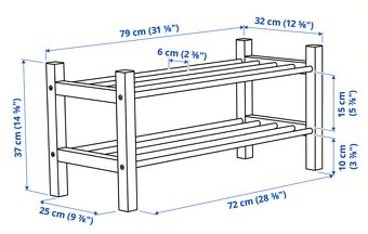 TJUSIG, botník / police na boty, 3ks, barva černá - 3
