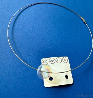 Orig. skleněný náhrdelník, Ko-ra-le, sleva 590 Kč - 3
