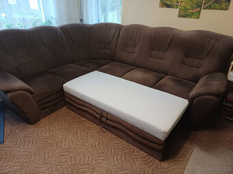 Rohová sedačka s lůžkem a úložným prostorem - 3