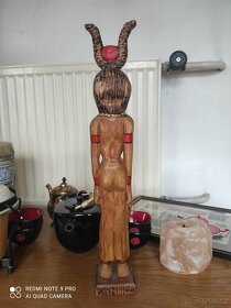 Soška Hathor Egypt dřevěná - 3