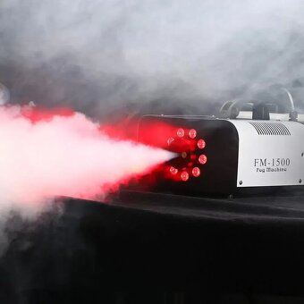 mlhový stroj RGB LED, osvětlení scény, kouř, s dálkovým ovlá - 3