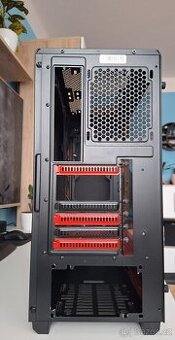 PC skřín Phanteks Eclipse P400 (černá/červená, tvrzené sklo) - 3
