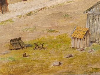 Obraz J.Hošek 1952 - originální olejomalba na plátně 66x86 - 3