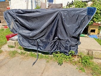 Nepromokavá deka Equitheme 0 g, 1200 D, antracitová, 135 cm - 3