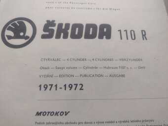 ŠKODA 110 R, (ERKO), KATALOGY ND, 1970 A 1971-1972 A 1974-75 - 3