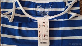 Dámské modro bílé pruhované tílko - 3