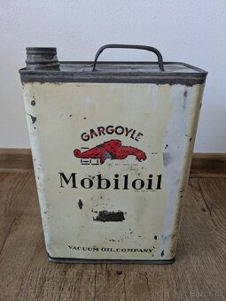 Stará plechovka Mobiloil - ORIGINÁL - 3