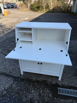 Sekretář IKEA Hemnes - bíl. mořidlo - 3