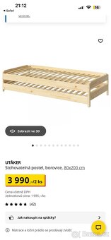 Postele 80/200 1 par 2000 - 3