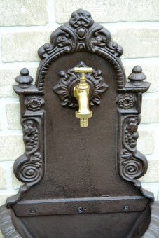Litinová výlevka -umyvadlo 65 cm - hnědé - 3