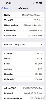 iPhone 14pro Max gold 256GB; bat.91%;nadst.příslušenství - 3