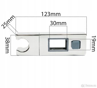 Držák sprchové hlavice pro sprchovou tyč 19x30mm - 3