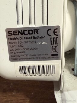 Prodám olejový radiátor SENCOR SOH 3209WH - 3