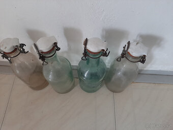 Lahve (sklenice) s patentním uzávěrem (retro až na jednu) - 3