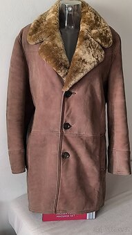 Vintage retro kožený kožešinový kabát Dubnak kožešina - 3