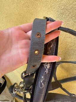 Šedá Equiline ohlávka s vodítkem, Full - 3