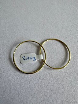 Zlaté náušnice 14K, 2,10 g, průměr 3,5 cm - 3