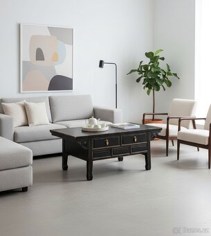 Retro čínský stolek - orientální antique - 3