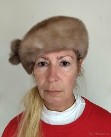 Baret čepice kožešina norek - 3