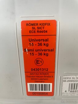 Prodám dětskou autosedačku Britax Römer Kidfix - 3